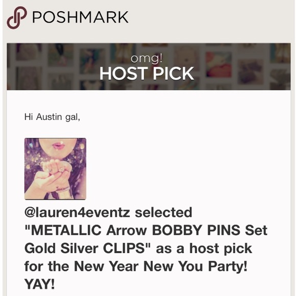 🎉HP🎉 METALLIC Arrow BOBBY PINS Set Gold CLIPS - Picture 4 of 4